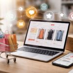 Imagen destacada sobre branding para retail y ecommerce con entorno de compra online, tienda digital y elementos visuales relacionados con marketing digital