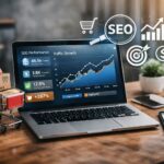 Profesional analizando datos de SEO para una empresa de retail y ecommerce en un entorno digital
