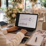 Profesional del sector bodas y eventos utilizando soluciones de automatización e inteligencia artificial para mejorar la gestión, la comunicación y la reputación de marca en un entorno digital.