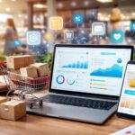 Equipo profesional del sector retail y ecommerce analizando datos y estrategias de automatización e inteligencia artificial en un entorno comercial digital.